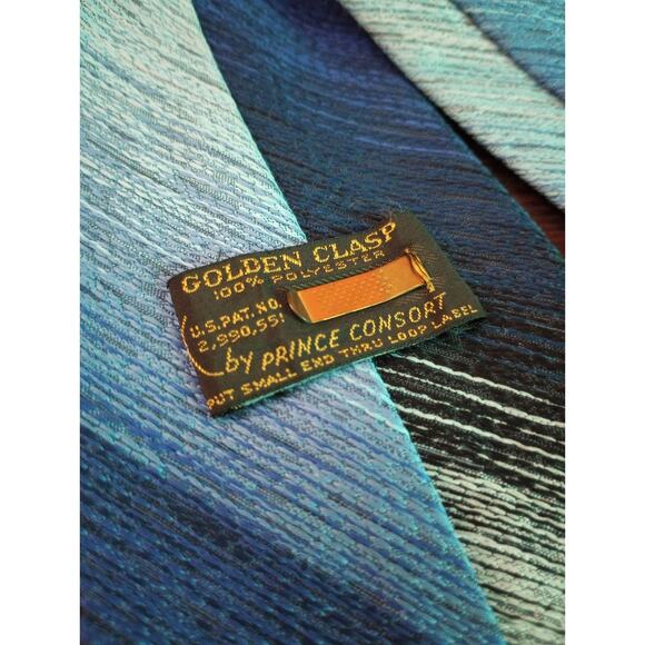 Golden‎ Clasp by Prince Consort 100% Polyester Blue Men's Neck Tie - Picture 2 of 2